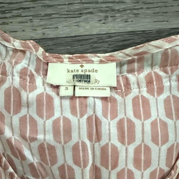 Kate Spade Pink Patterned Ruffle Blouse - Picture 5 of 8